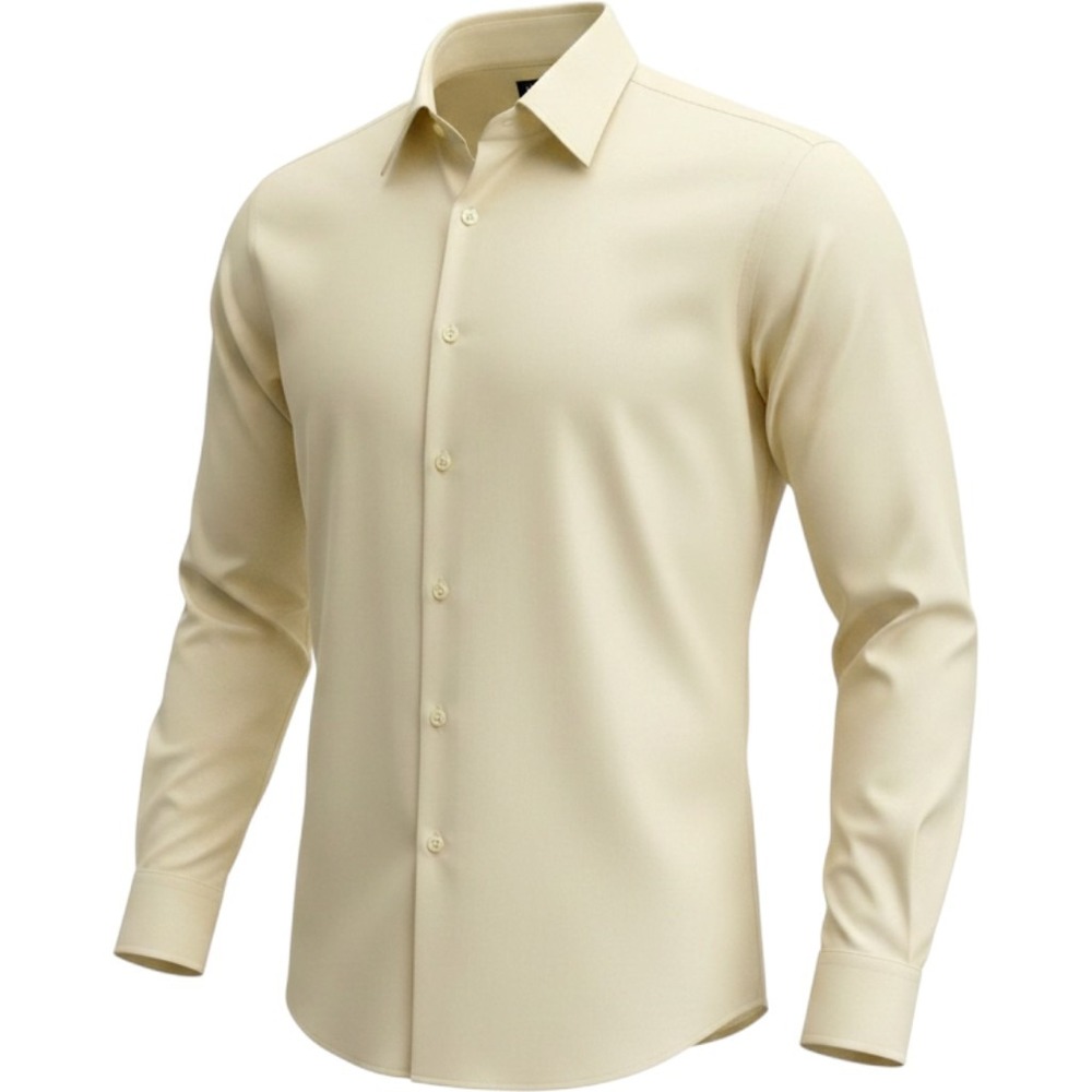 Arrow‎ Mens Fitted Poplin Button Shirt Sz 15.5 32/33 Wrinkle Resistant Career